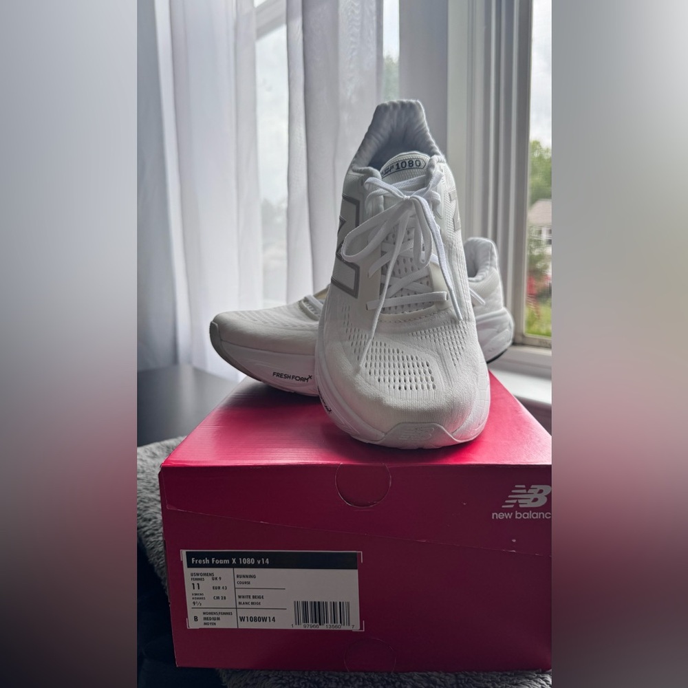 New Balance White Athletic Shoes